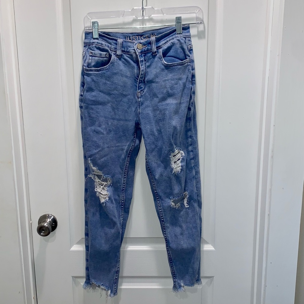 Justice Mom Jeans Distressed Style Size 14